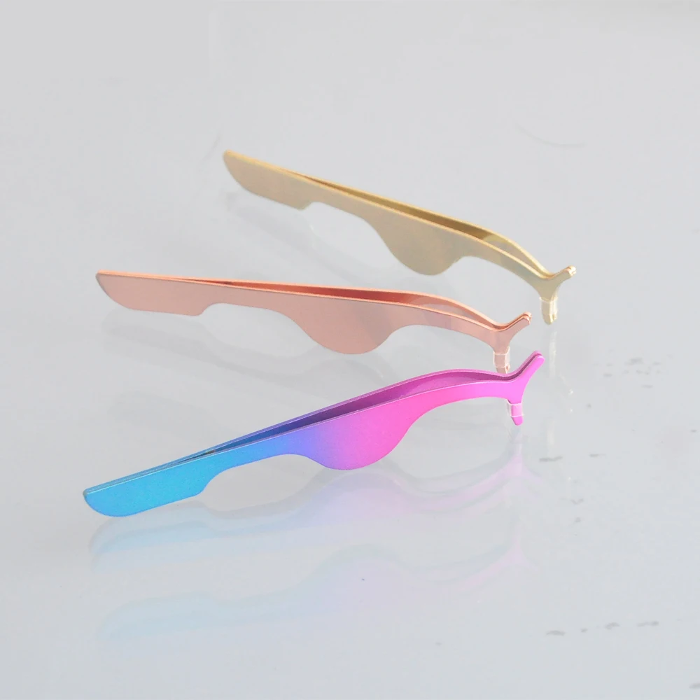 Оптовая продажа 100 шт./упак. пинцеты для накладных ресниц из нержавеющей стали