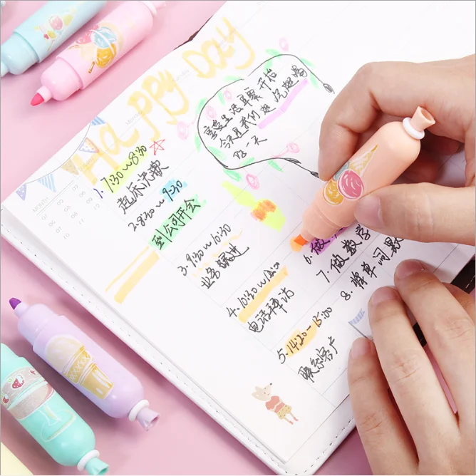 highlighter marker highlight mildliner Japanese stationery pen pastel highlighters invisible ink school neon magic | Канцтовары для