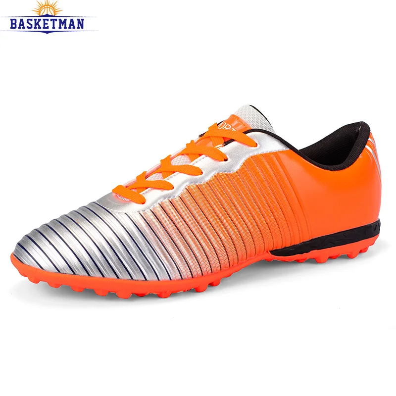 

BASKETMAN Brand Men's Soccer Shoes Professional Field Futsal Shoes Lace Up Turf Soccer Sneakers Training Sneakers Football Shoes