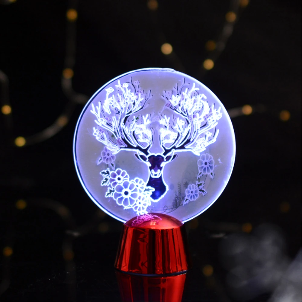 Рождественский Креативный светодиодный светильник акриловый Настольный