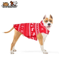 suprepet polar fleece dog clothes winter christmas printed pet coat thicken soft puppy sweater casual costume dropshipping