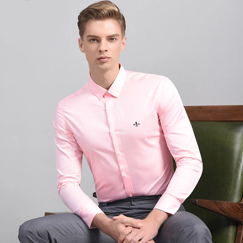 Модная блузка Dudalina Camisa Social Masculina с длинным рукавом, приталенная рубашка для мужчин, одежда с цветочным принтом, белая, мужская, холодная