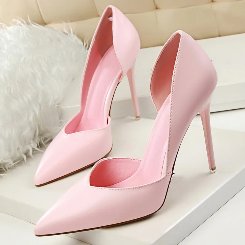 Женские летние туфли лодочки на тонком каблуке с острым носком 77 2019|Женские