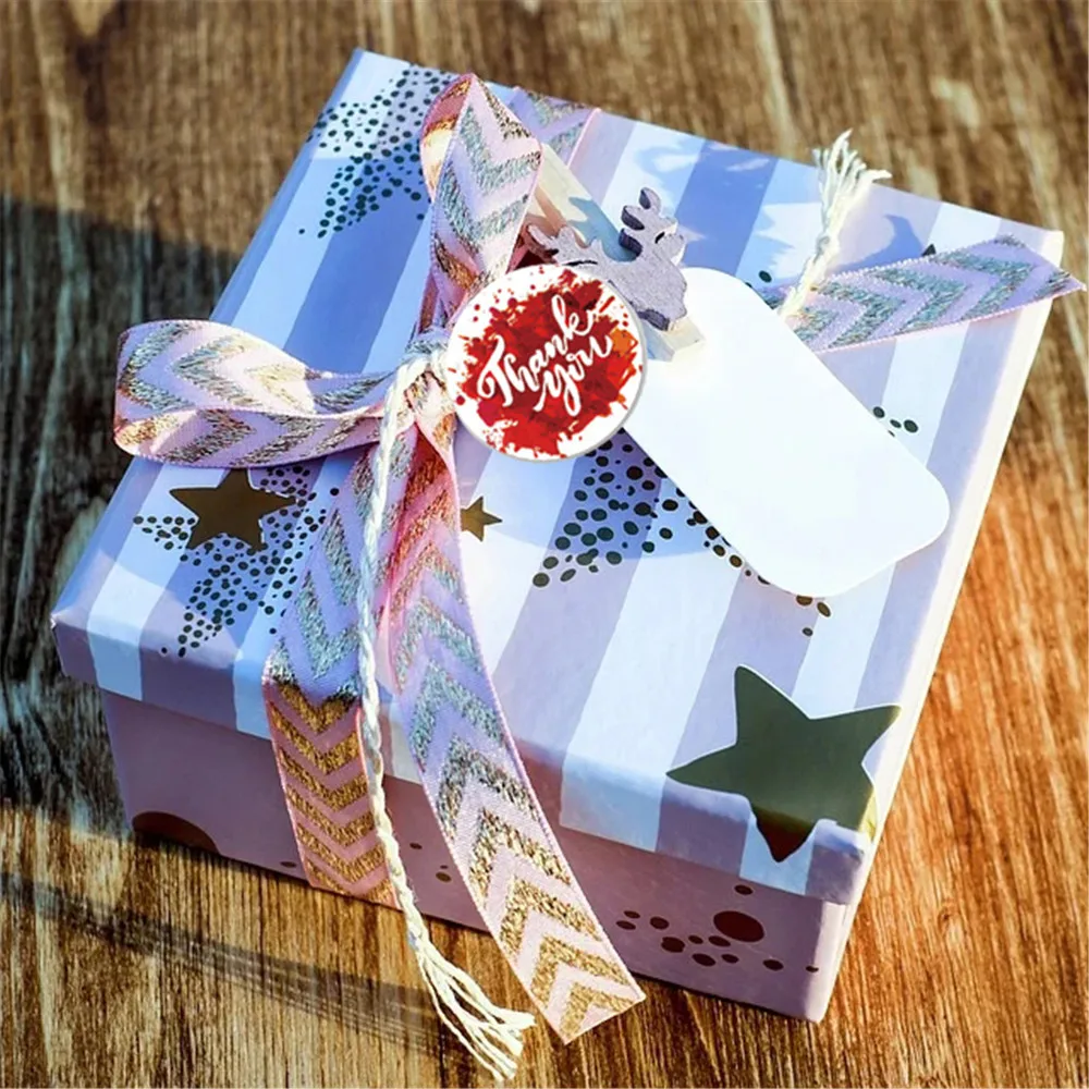 

500pcs/roll Round Rainbow Thank You Stickers Labels Thank You Stickers For Business Baking Candy Bags And Gifts Package Seal