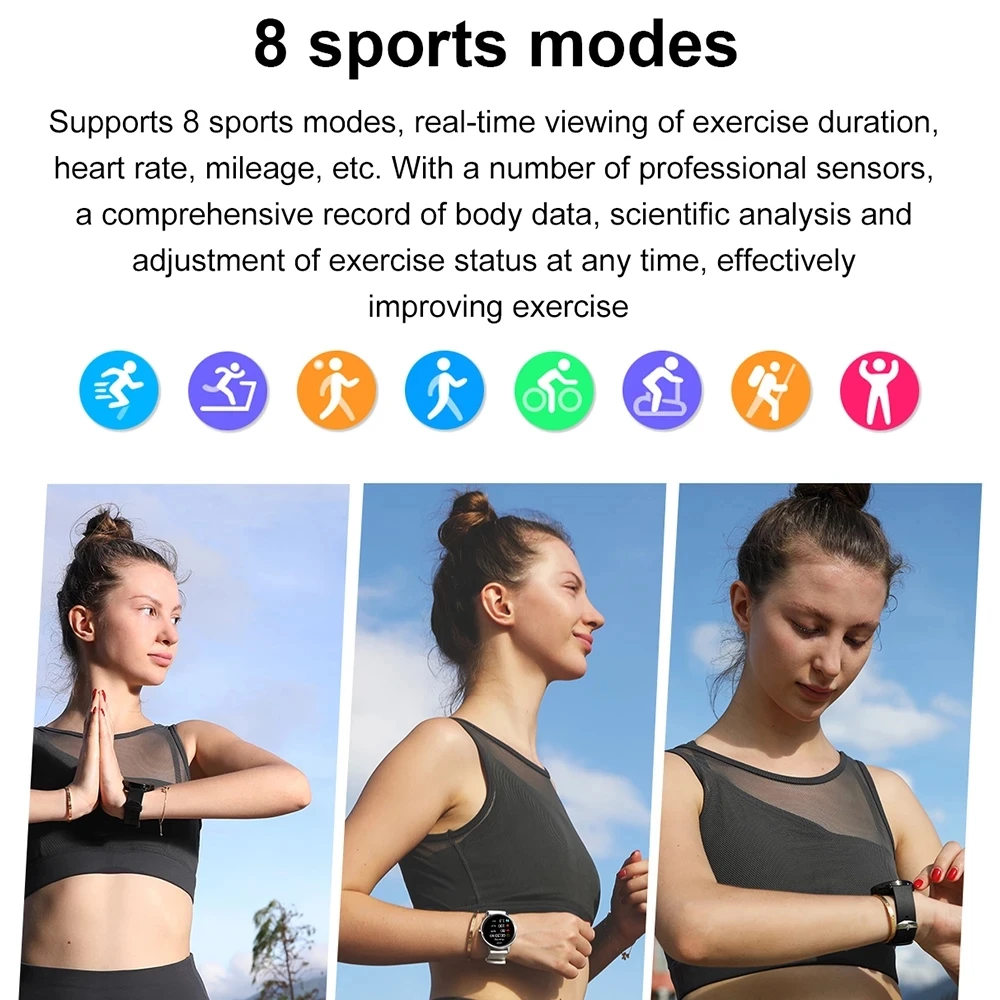 

L01 Smart Watch Women Fitness Tracker Waterproof IP67 Bluetooth Call Smartwatch Heart Rate Monitor Multi-Sports Mode Clock