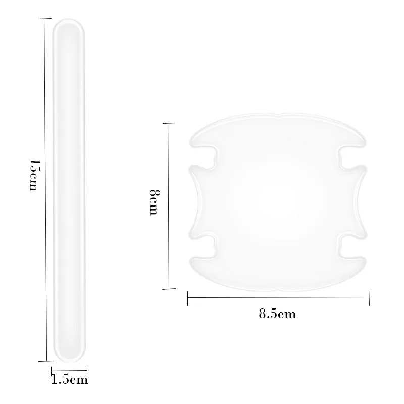 8 шт. силиконовые наклейки на дверные ручки автомобиля защитная пленка наклейка
