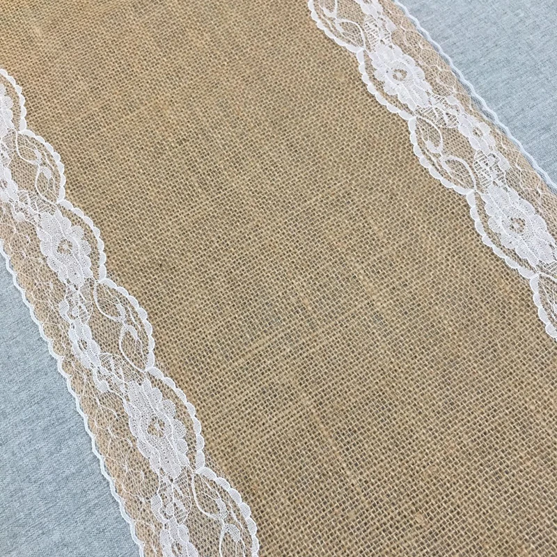 Винтажный льняной настольный бегун натуральные бегуны из мешковины для