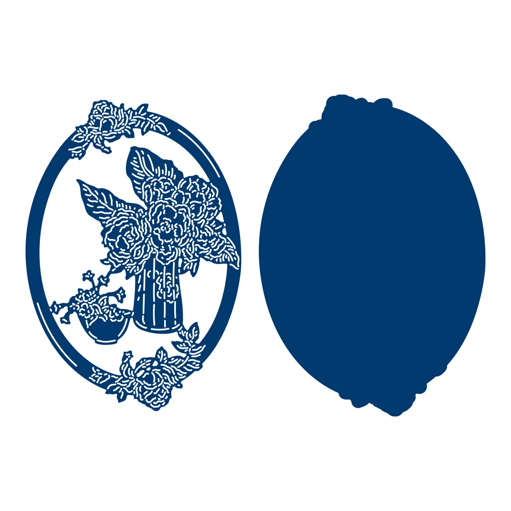 

Новинка 2021, металлические Вырубные штампы в виде вазы, цветов для рукоделия, скрапбукинга, ремесла, вырезанные трафареты, изготовитель, шабл...