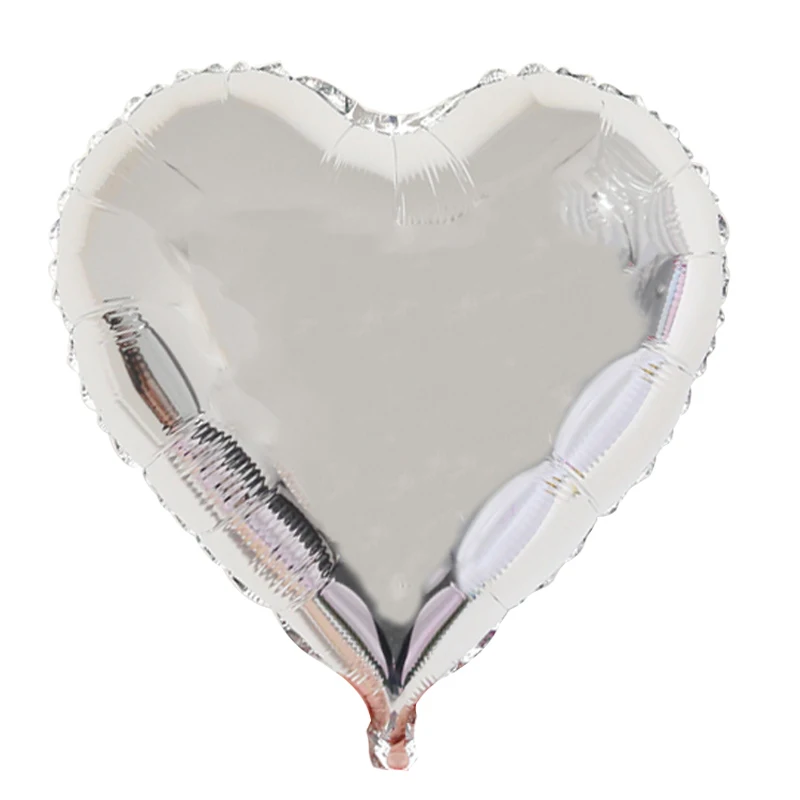 silver heart 6 шт воздушные шары из фольги со звездами и сердечками, выпускной, вечерние украшения для детей, для мальчиков и девочек, только что вышедшие в свет, 30th 40th 50th 60th Birthday - Цвет: silver heart