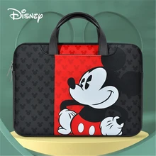 Disney Mickey Fashion PVC Leather Laptop Bags for Women 14 15 15.6  Inch for Macbook Air Casual Portable Waterproof Notebook Bag