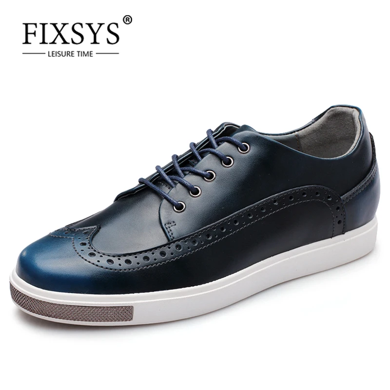 

FIXSYS Man Casual Shoes High Quality Handmade Skateboarding Shoes Outdoor Brogue Sneaker Leather Men Trainer Shoes Walking Shoes