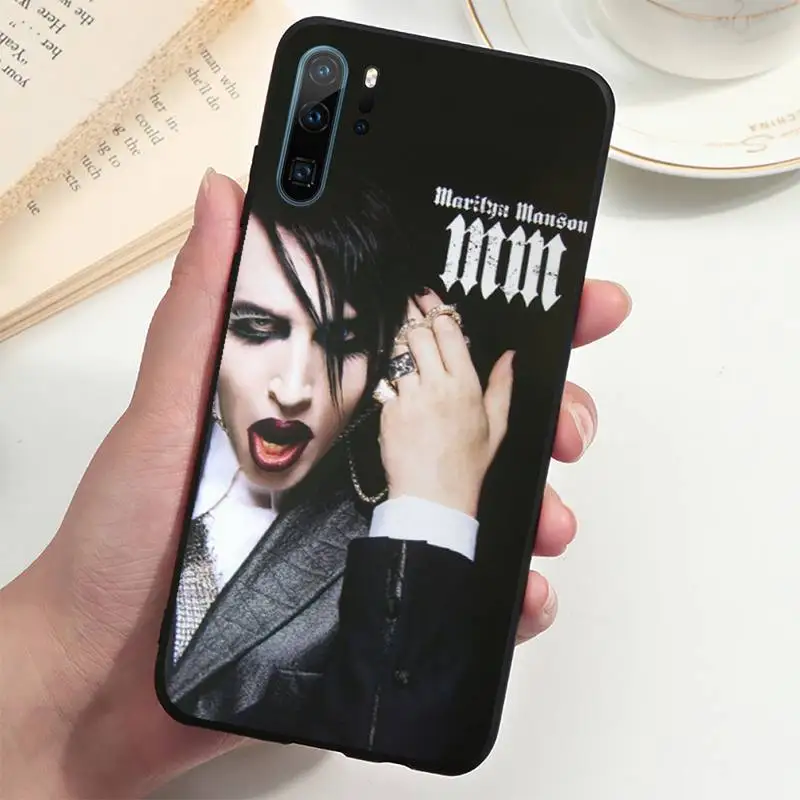 

Marilyn Manson Phone Case For Huawei P20 P30 P40 lite Pro P Smart 2019 Mate 10 20 Lite Pro Nova 5t