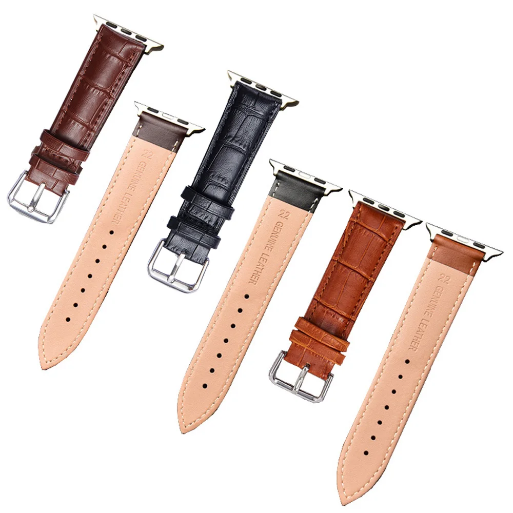 Ремешок кожаный для Apple Watch Band Series 5/4/3/2/1 спортивный браслет iwatch 40 мм 44 42 38