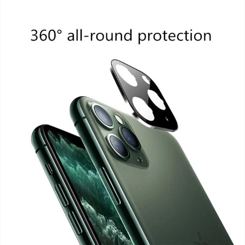 Чехол для камеры с полным покрытием на 360 ° Apple iPhone 11 Pro Max металлическая рамка