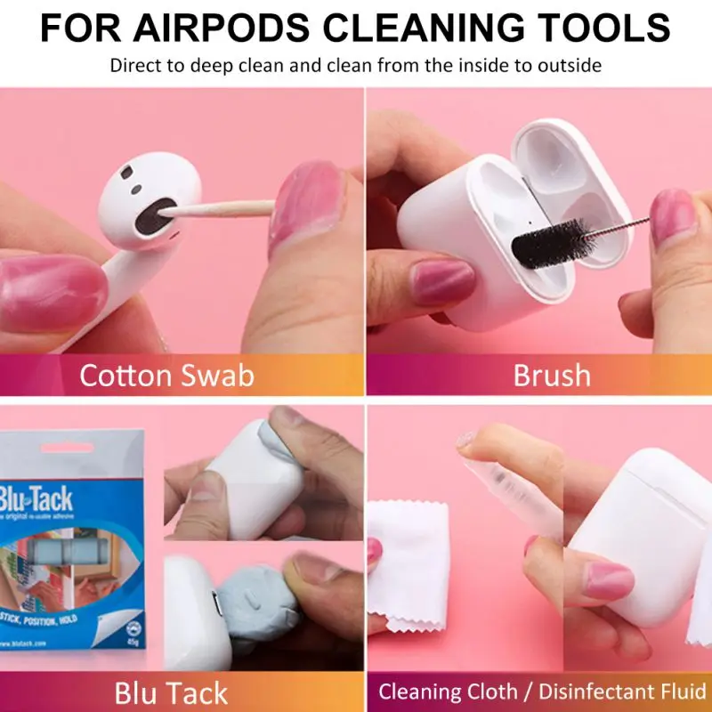 Высококачественный чистящий клеевой Набор для Airpods клейкий беспроводной зарядный чехол для наушников очиститель чистящий инструмент аксессуары и запчасти