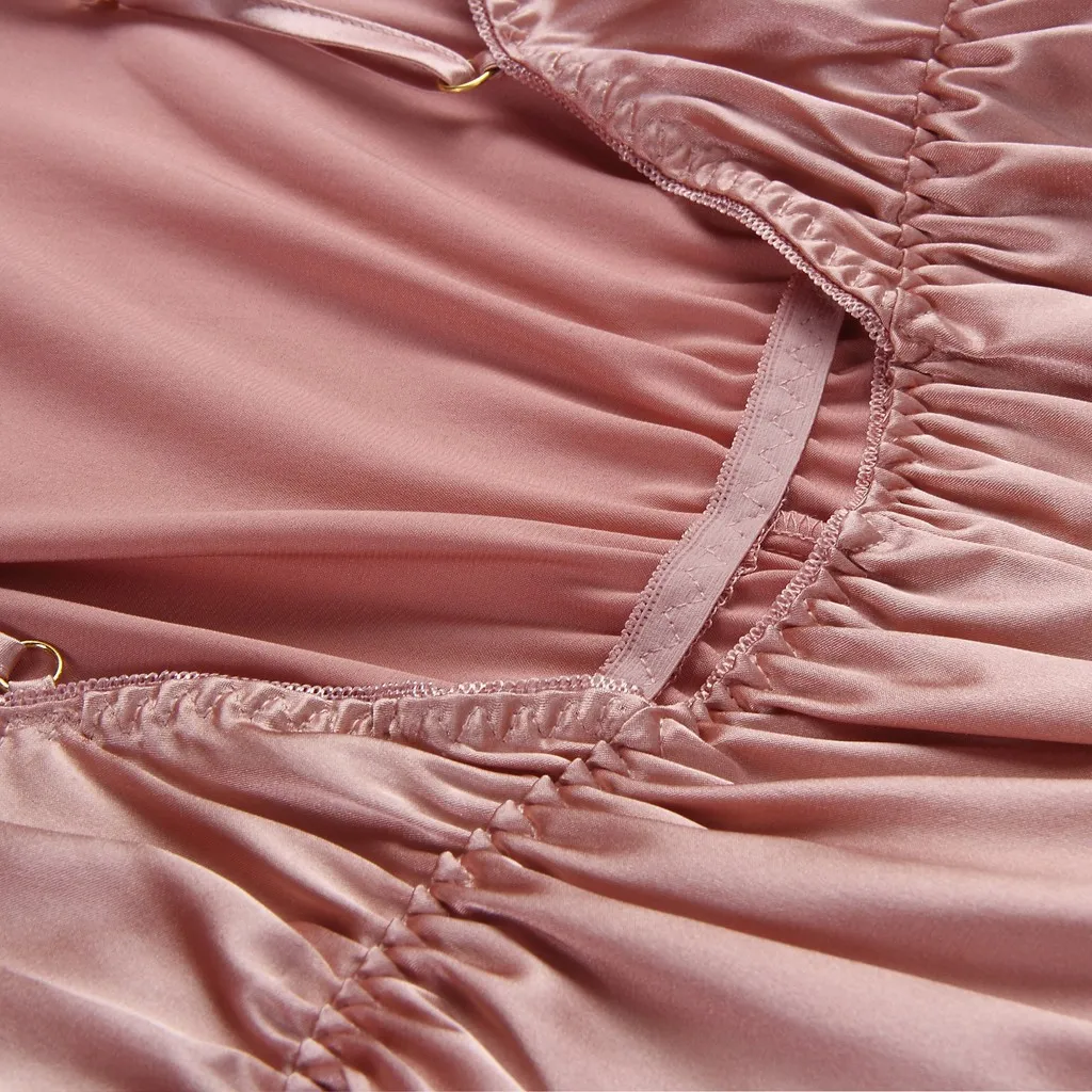 

Womens Silk Satin Short Bathrobe Sexy Lingerie Sleepwear Summer Sling Silky Onesies Comfortable Pajamas Sleep Pants dropshipping