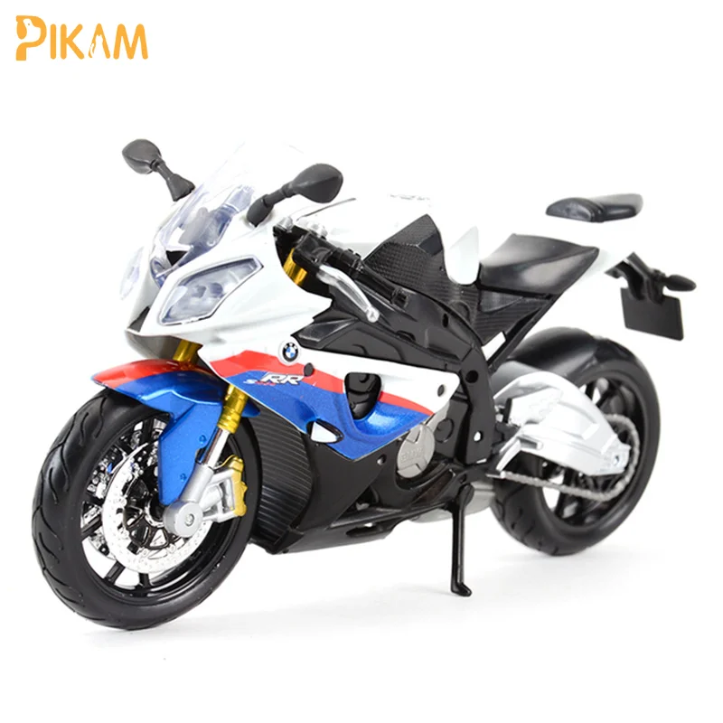 Модель гоночного мотоцикла PIKAM 1/12 модель из сплава с шлемом и подсветильник кой