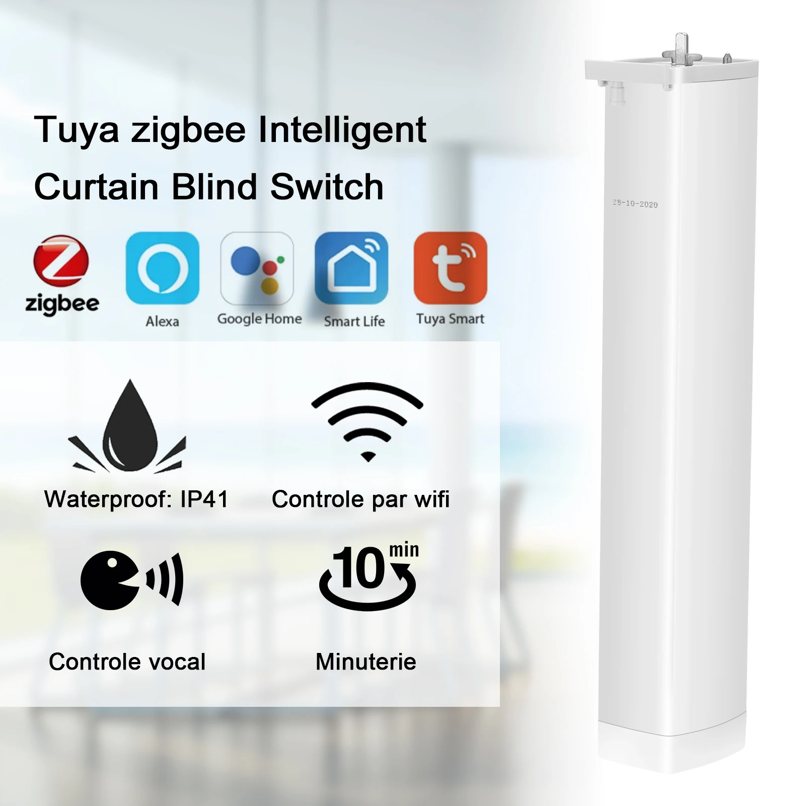 Tuya Интеллектуальный Zigbee электрический занавес Мотор Авто моторизованный статус