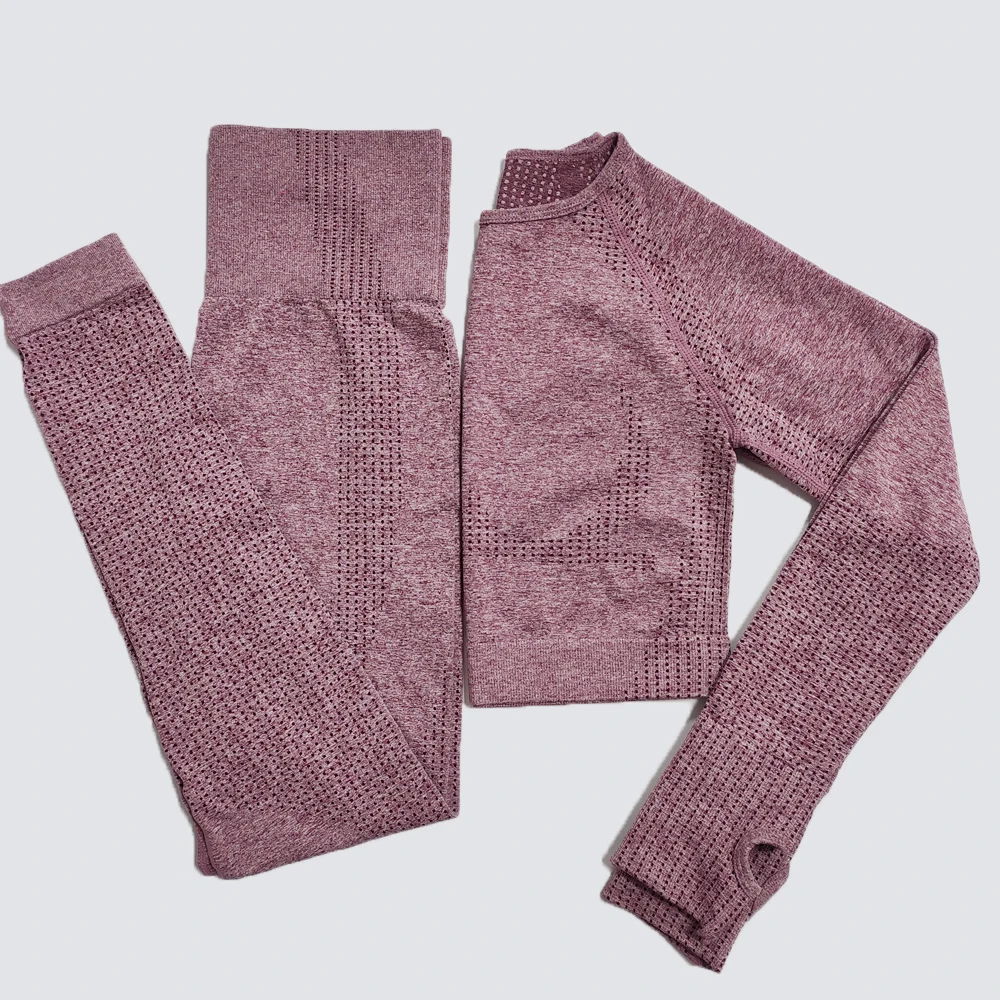 Женский бесшовный комплект для йоги спортивные костюмы фитнеса одежда