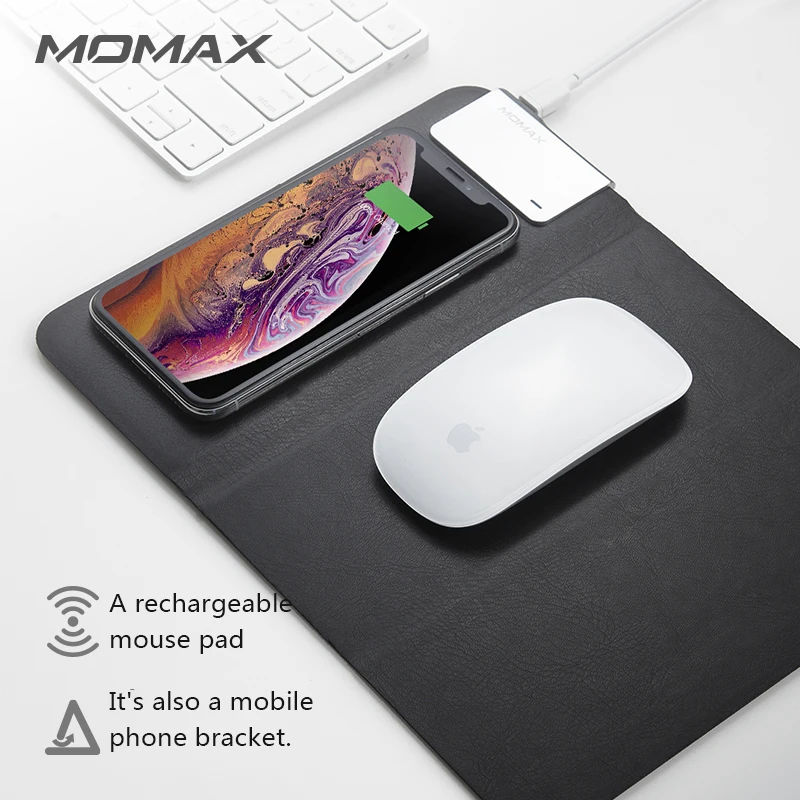 MOMAX НОВЫЙ Q. Коврик для мыши беспроводной зарядный складной коврик корпус амфибия