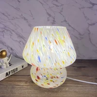 stained glass mushroom table lamp living room bedroom bedside table lamp nordic modern large and small sizes