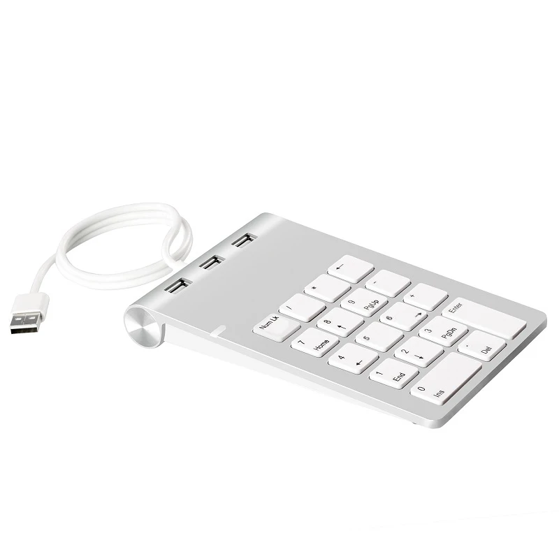 

Ultra Slim Keyboard USB Numeric Keypad 18 Keys Mini USB 2.0 Hubs for Digital Keyboard Number Pad Compute PC Laptop Keyboard