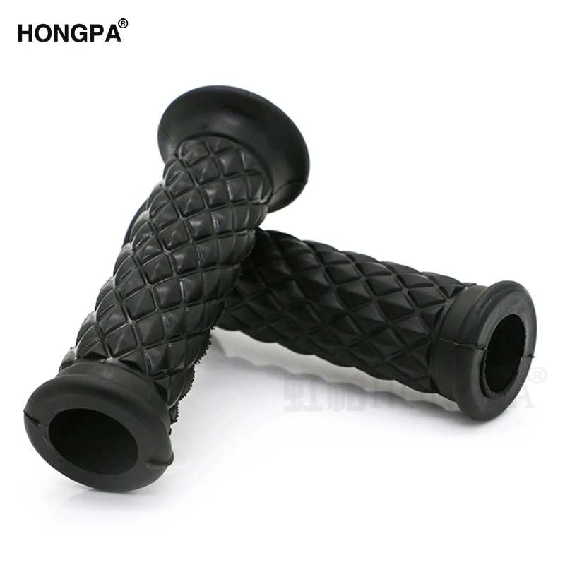 7/8&quot Handle Bar Retro Rubber Motorcycle Bike Vintage Handlebar Coke Bottle Hand Grip For Harley Truimph CG125 CB400 Cafe Custom |