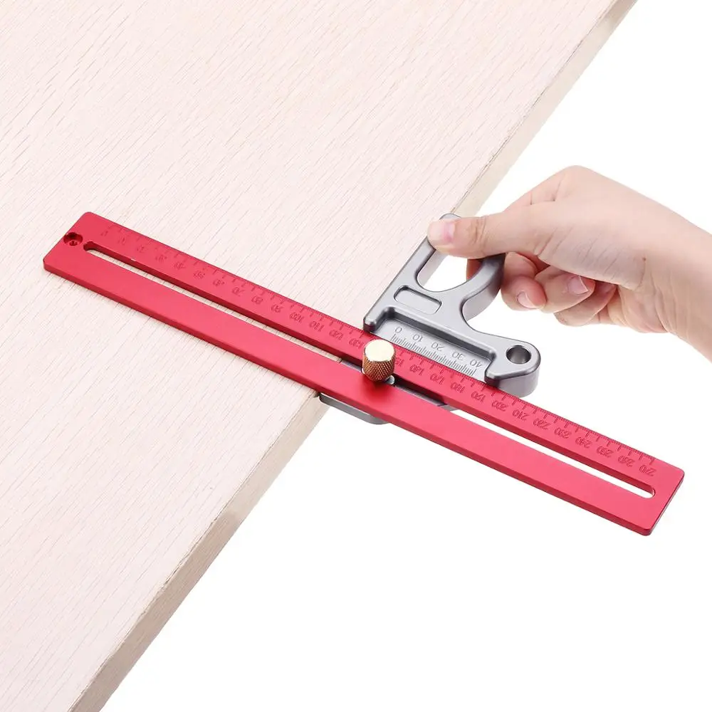 

Woodworking Angle Ruler 45/90 Degree Ruler Scribe Gauge Measuring Tool