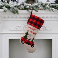 new year christmas stocking sack xmas gift candy bag noel christmas decorations for home navidad sock christmas tree decor 2022
