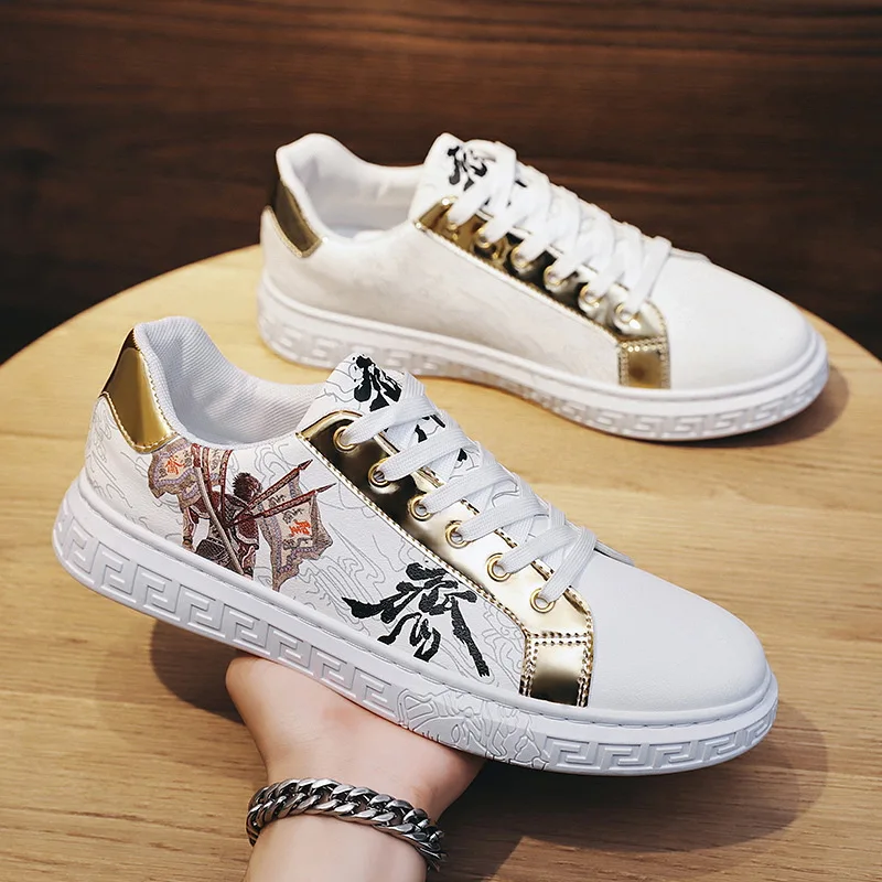 

Designer Fashion Men Sneakers For Women Casual Shoes Breathable Lace Up Mens Spring Leather Shoes Men Chaussure Hommee Trainers