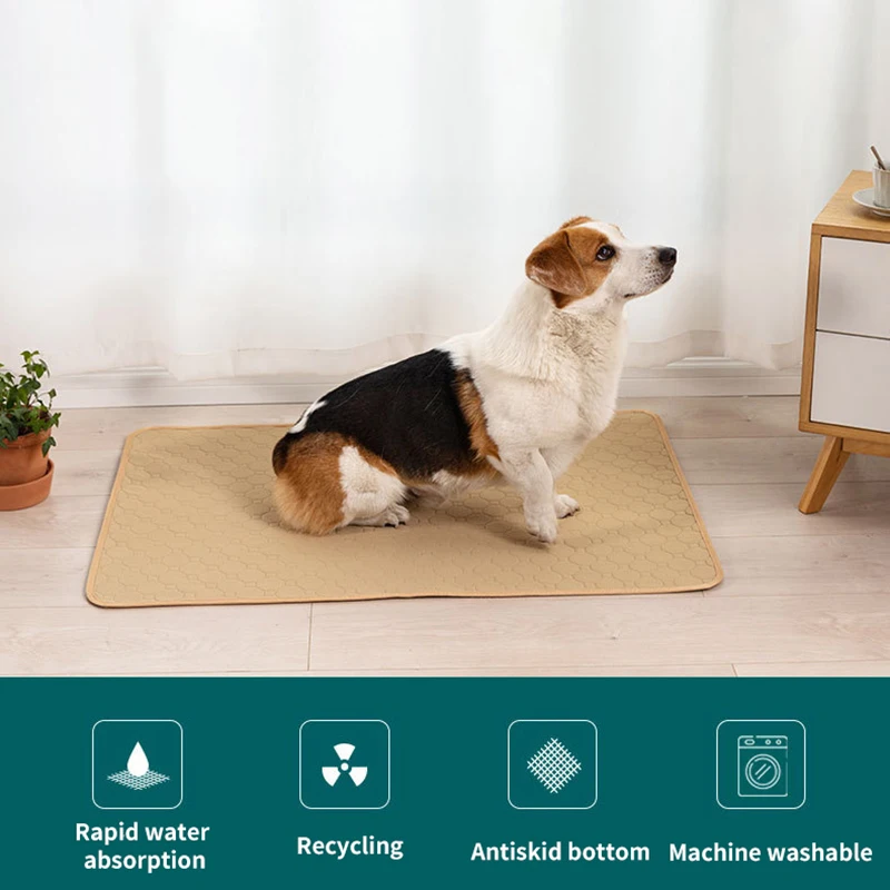 

Reusable Pet Dog Urine Mat Changing Pad Water Absorbency Diaper Sleeping Bed Waterproof Diapers Breathable Fast Absorbent Pad