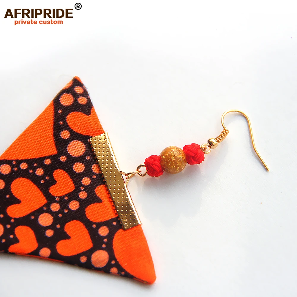 Женские модные серьги из бисера и ткани Анкары африканские гвоздики с цветочным