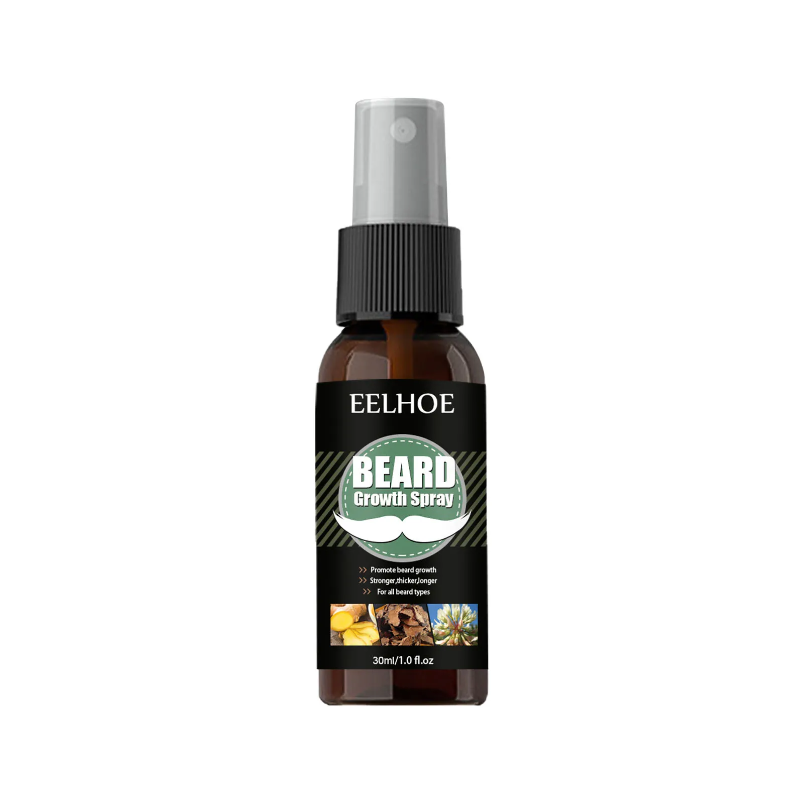 30ml Beard Growth Oil Men Anti Hair Loss Grow Moustache Essence Oil Thicker Fuller Gentlemen's Beard Hair Extension Spray