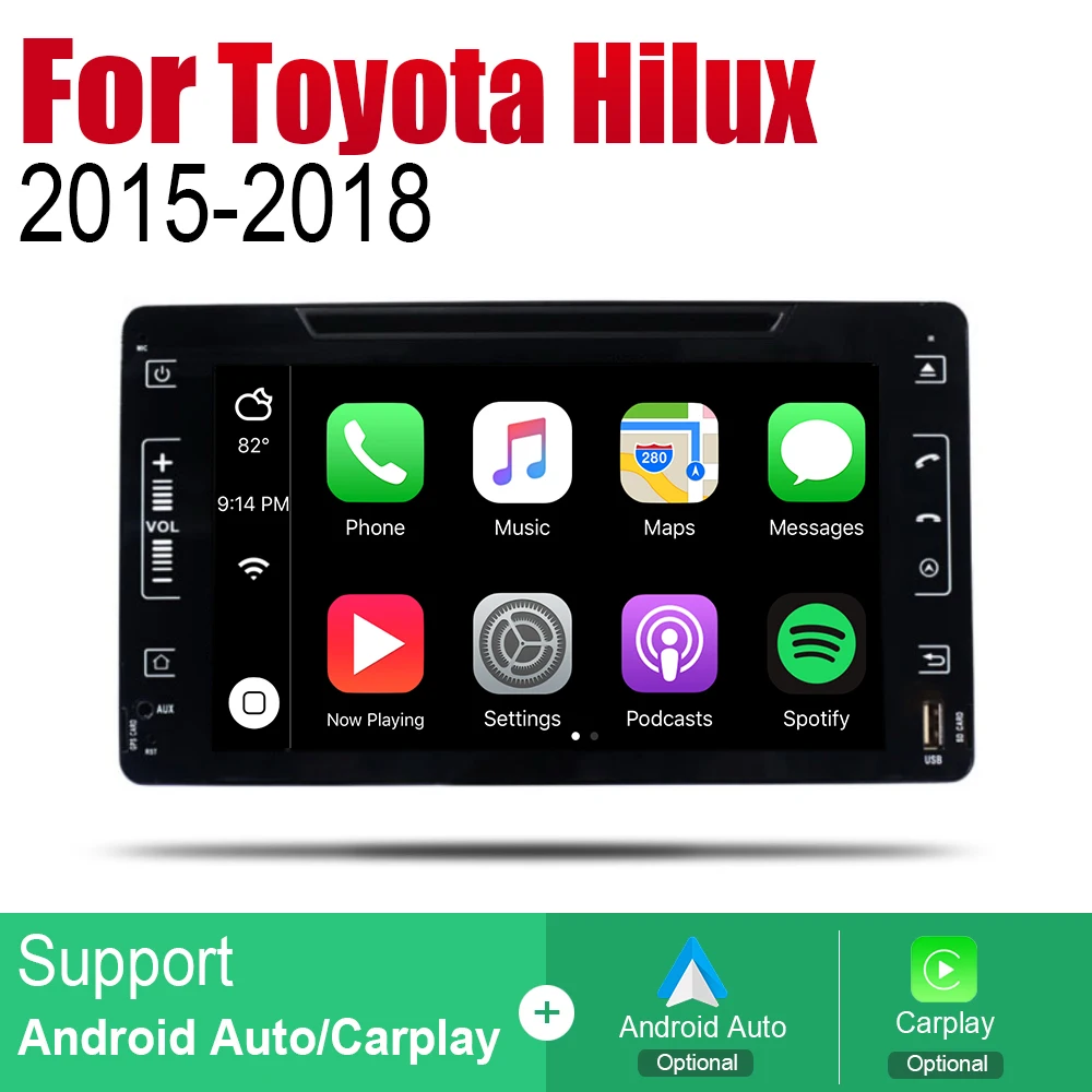 Автомобильный радиоприемник ZaiXi Android стерео GPS навигация для Toyota Hilux 2015 ~ 2018 Bluetooth Wi