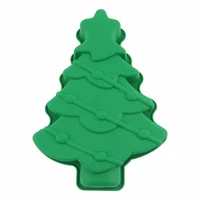 christmas tree silicone mold art cake baking tray diy fondant dessert mousse chocolate candy moulds party cake decorating tools
