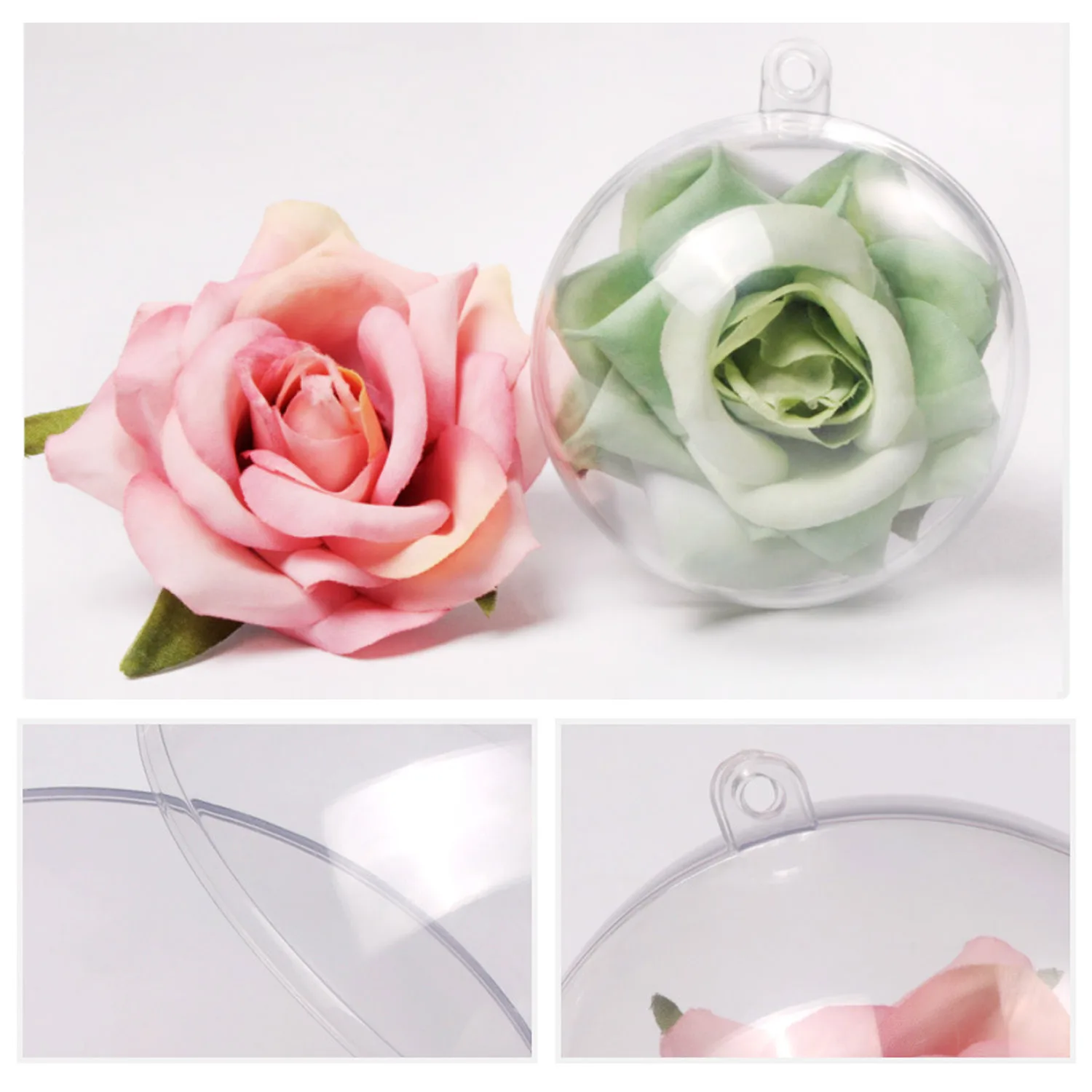 Behogar 20 шт. прозрачные Висячие шары для рождественской елки украшения дома