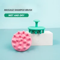 massage brush silicone head body scalp massage brush comb shampoo hair washing comb shower brush bath spa slimming massage brush