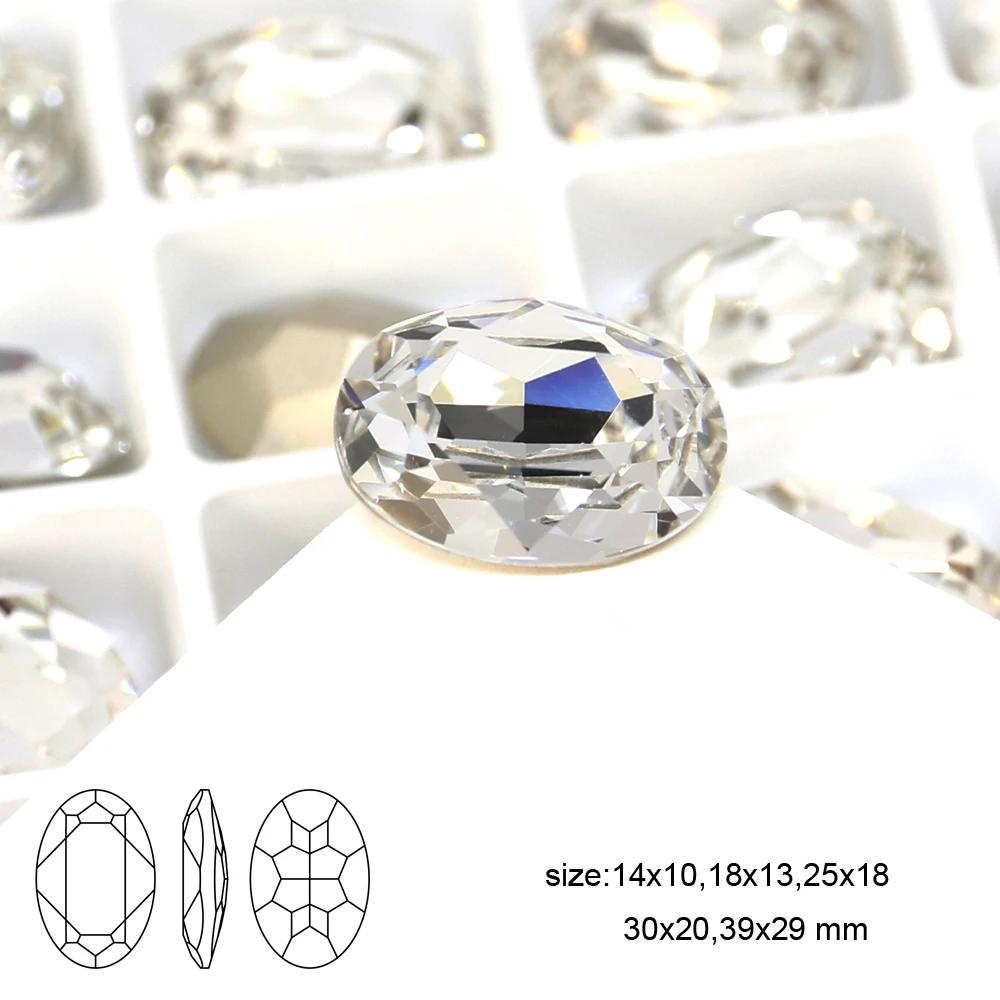 5 шт. овальной формы для головы украшенные камнями и с украшением в виде