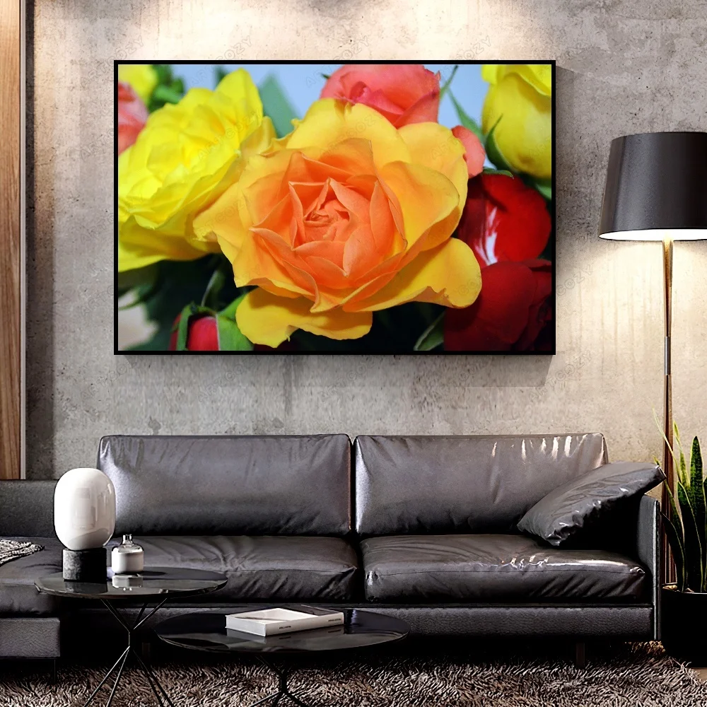 

Artcozy Oil Canvas Painting roses_flower_flowers For Home Decoration Wall Art