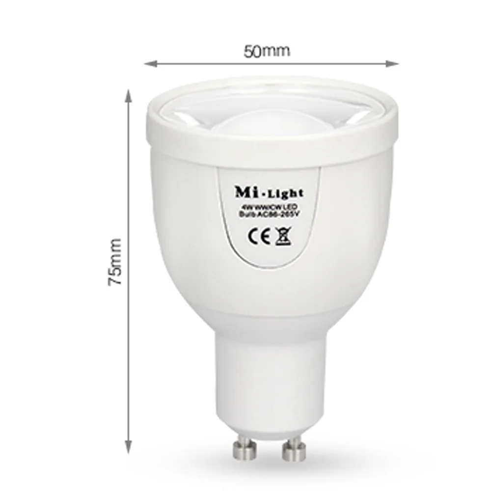 Milight 2 4G Светодиодная лампа MR16 GU10 E14 E27 умная Беспроводная 4 Вт 5 6 9 12 CCT/RGB + CCT