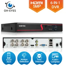 HD 8 Channel DVR Video Recorder H.265 5MP 4MP 1080P 8CH 5 in 1 Hybrid DVR With 3G Wifi function for CCTV XVi TVi CVI IP Camera