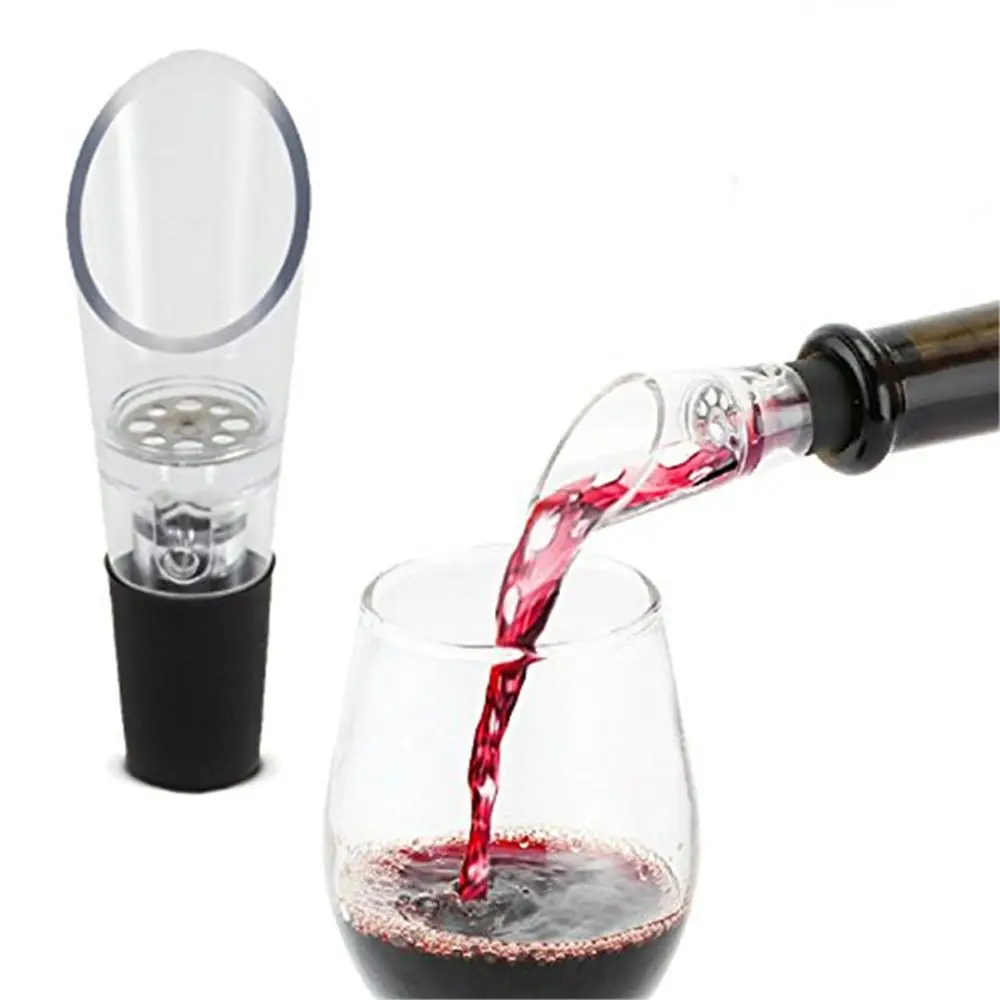 

New White Red Wine whiskey Aerator Pour Spout Bottle Stopper Decanter Pourer Aerating Portable Wine Decanter Creative Wine Pour