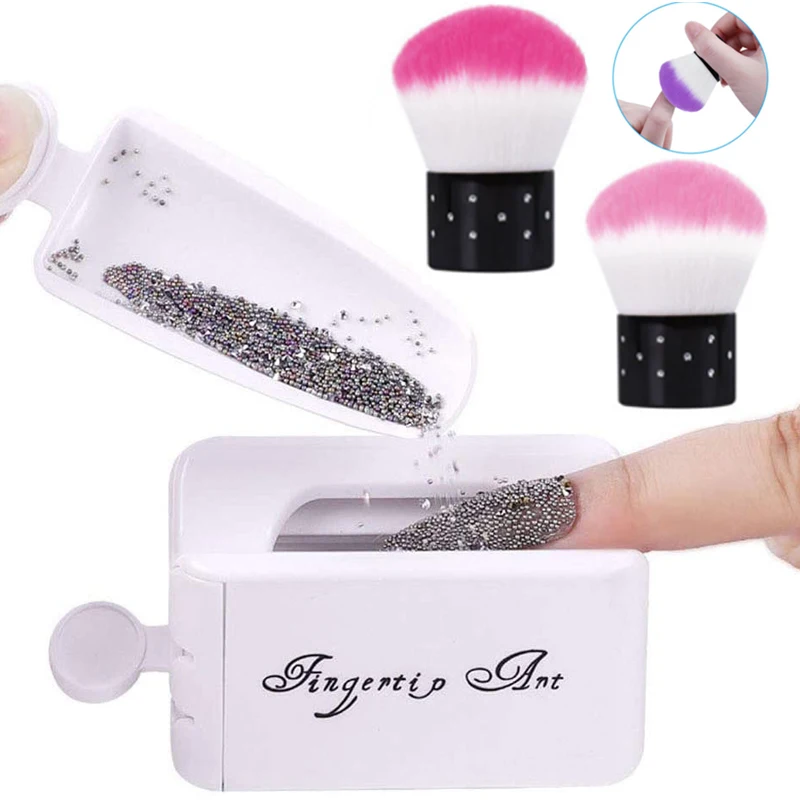 

2 In 1 Nail Art Dip Powder Recycling Container Double Layer French Box Dipping Powder Glitter Sequins Collection Storage Tools