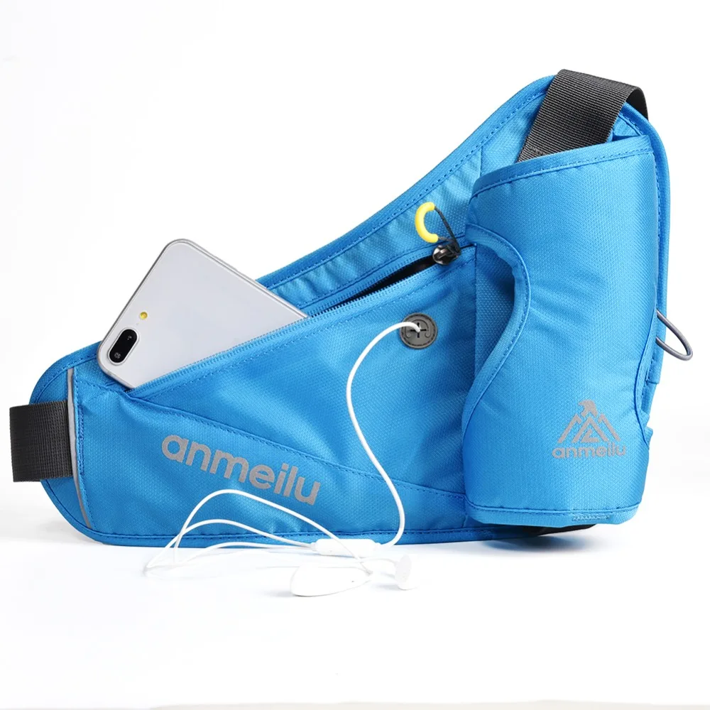 Поясная Сумка для бега с держателем бутылки водой регулируемый поясной мешок