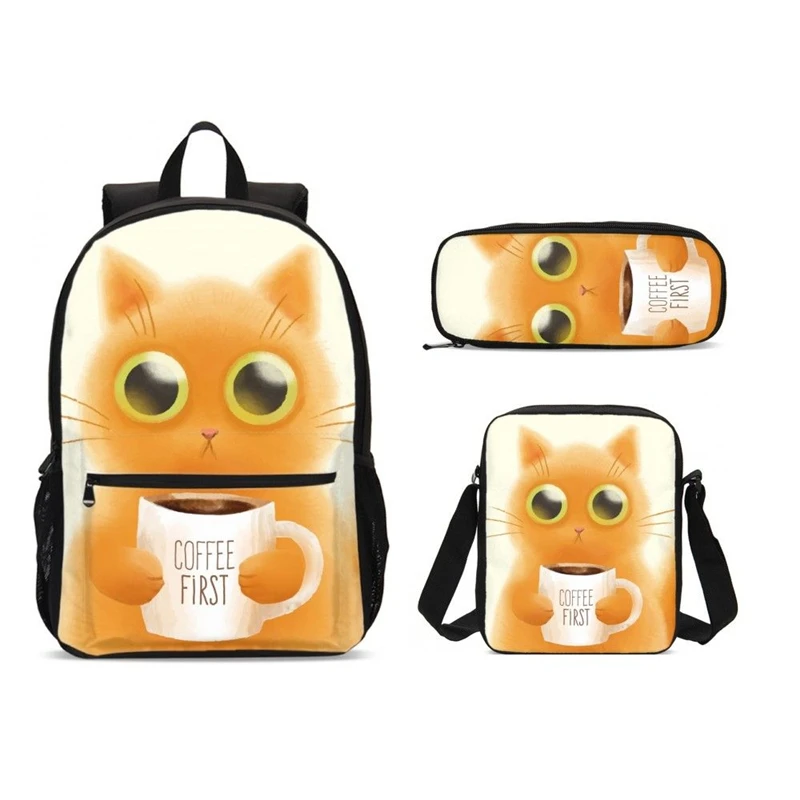 3 шт./компл. детские школьные сумки для девочек-подростков принт прекрасная