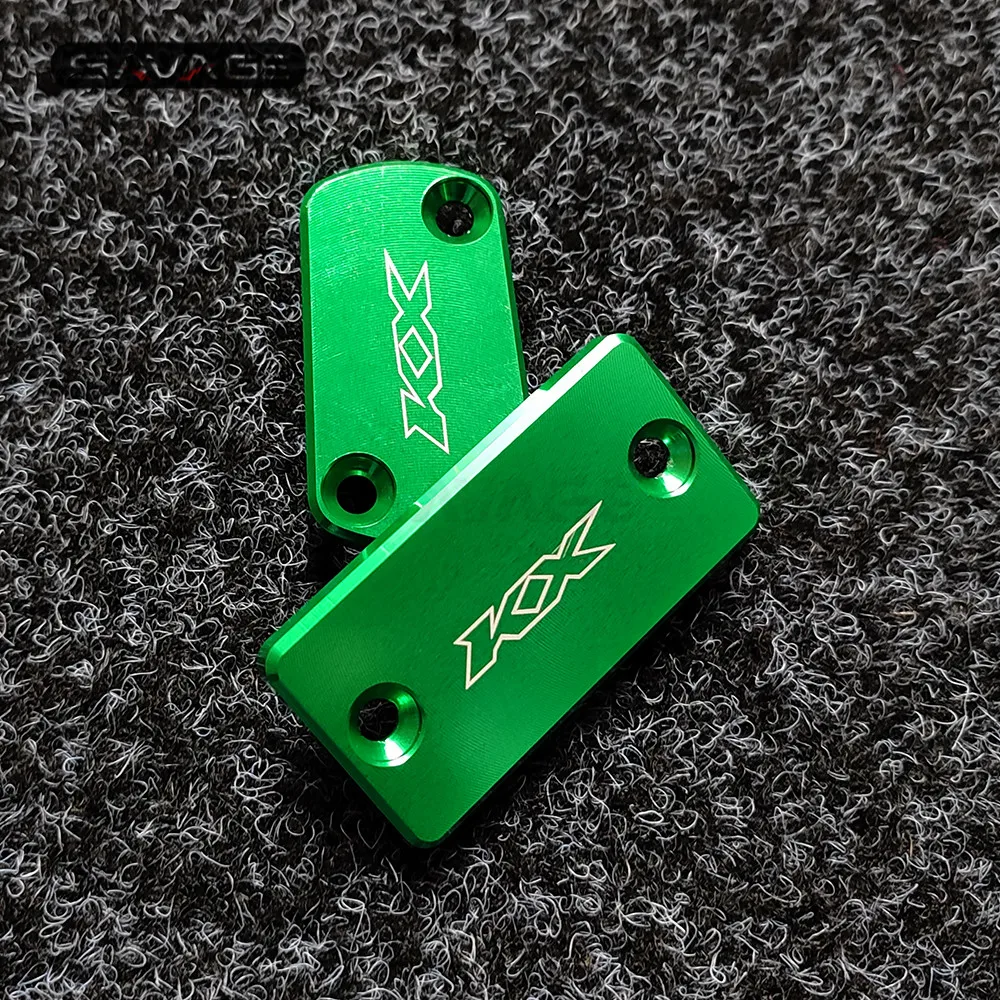 

Front Rear Brake Reservoir Cover For KAWASAKI KX 250F 450F 125 250 KX250F KX450F Motorcycle Accessories Fuild Oil Cover Caps