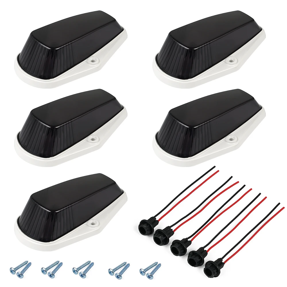 

5xLED Smoke Cab Roof Marker Lights Warm Running Light Covers For Ford F-150/F-250/F-350/F F150 F250 F350 1980 1981 1982-1997