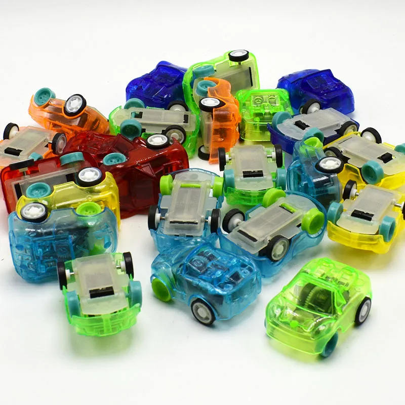 

New Best Selling Transparent Mini Candy Color Pull Back Car Toy Toy Random Interactive Toys for Children
