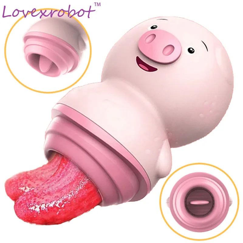Симпатичный вибратор с присоской в виде свиньи грудь клитор массажные Вибраторы