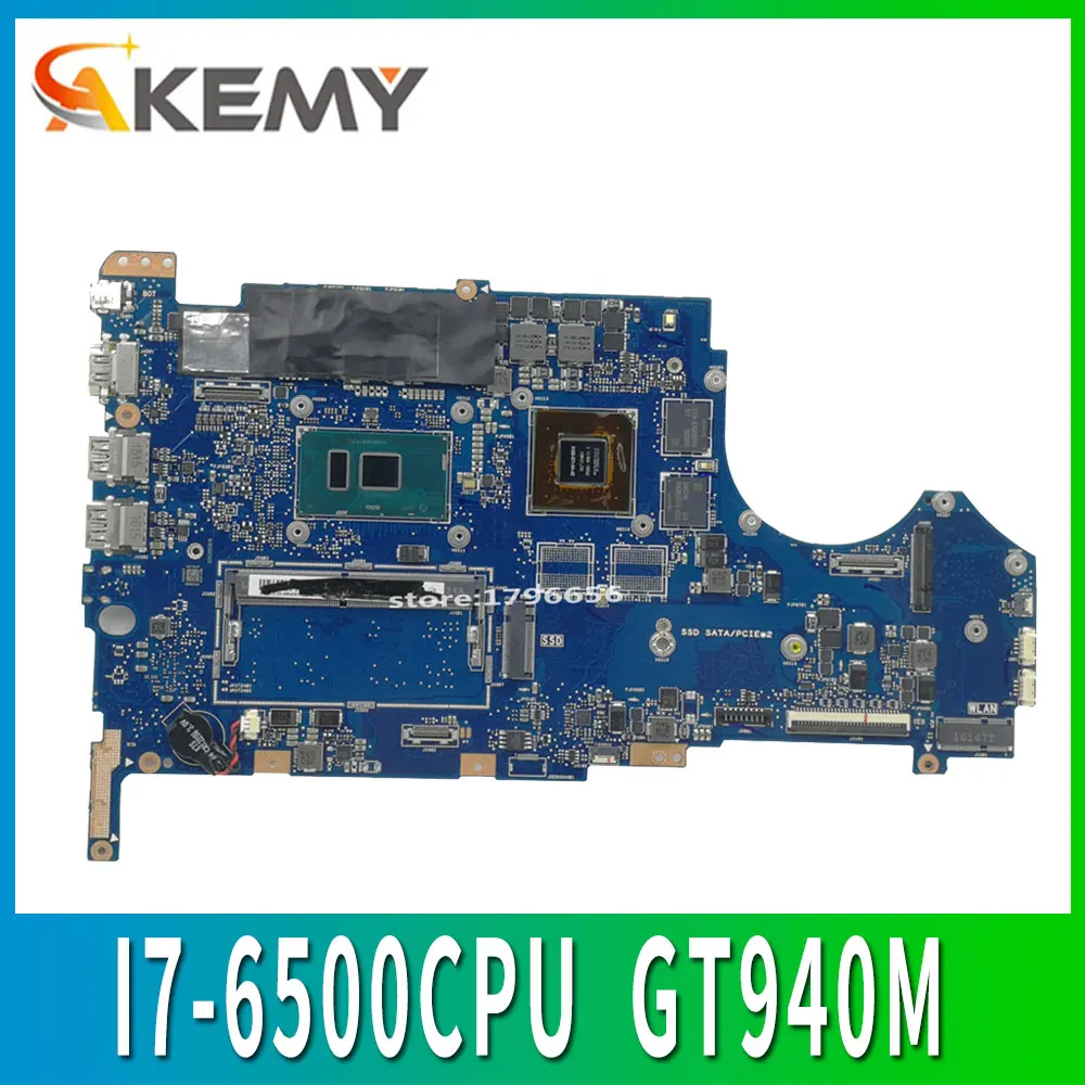 

UX560UQ материнская плата для ASUS UX560U UX560UQK UX560UQ UX560UX Q524U Q524UQ Q524UX материнская плата для ноутбука I7-6500CPU 8 Гб RAM GT940M/2 ГБ